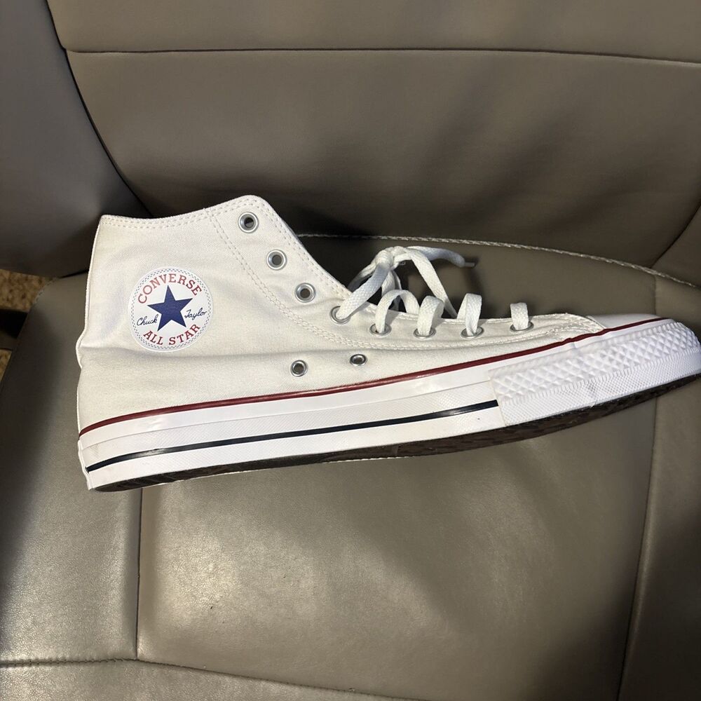 Converse Chuck Taylor All Star White Canvas High Top Sneakers M 13 / W 15 - Picture 4 of 5